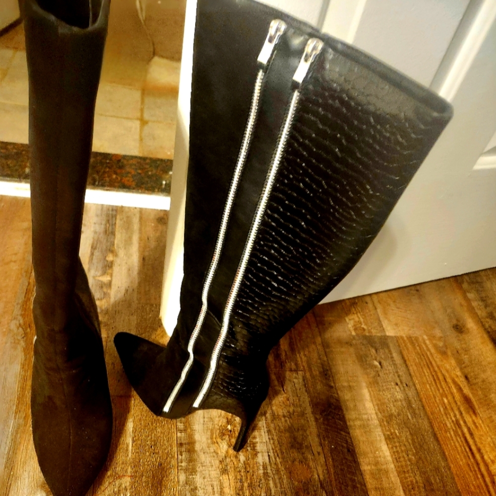 Elegant Black Knee-High Women's Boots